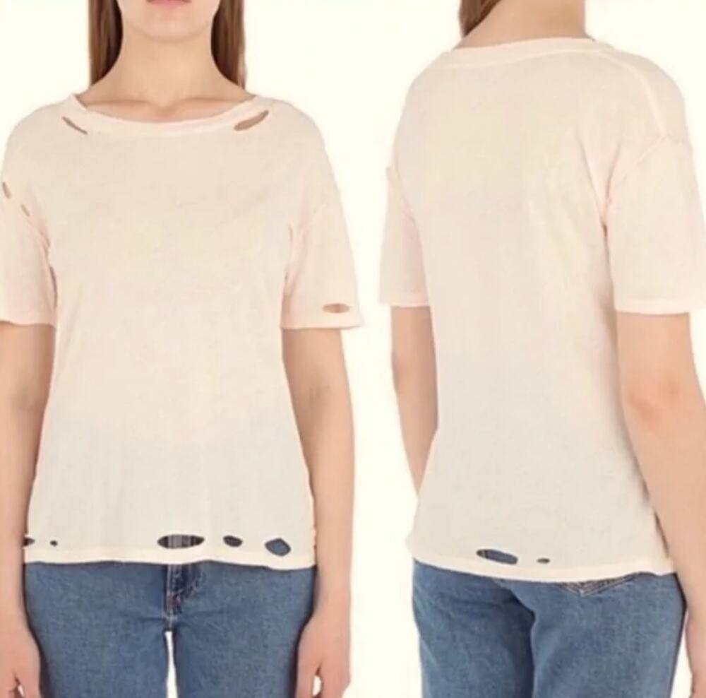 AllSaints Dime Tee Distressed T-shirt Urban Streetwear Grunge Medium